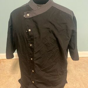 Black Button-Up Chef Jacket